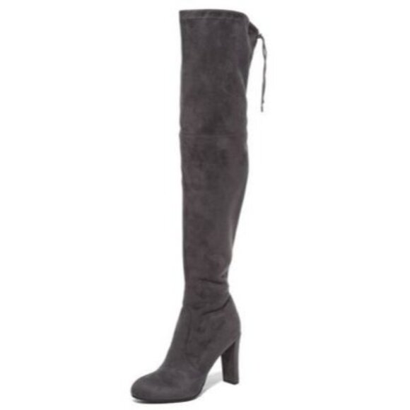 Sam Edelman Kent Charcoal Grey Suede Over-The-Knee Boots - Picture 1 of 7